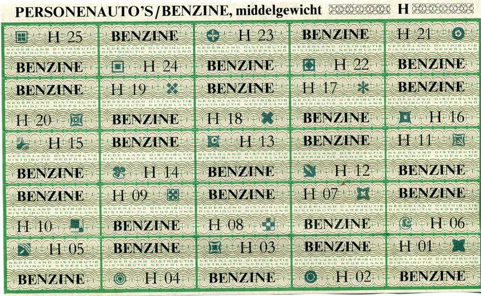 Нидерланды талоны на бензин ND 30 талонов   бумага   435-22-1-1