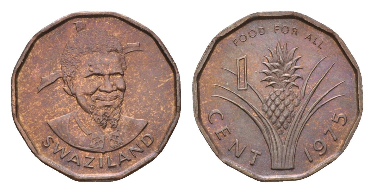 Свазиленд 1 цент 1975 ФАО - Еда для всех KM 21 бронза UNC 4674-1254