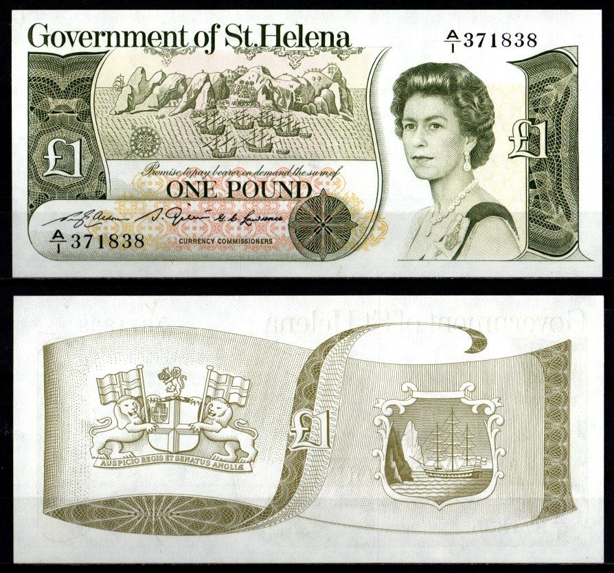 Острова Святой Елены 1 фунт ND (1981) Pick 9 бумага UNC (пресс) 2198-26-3-1