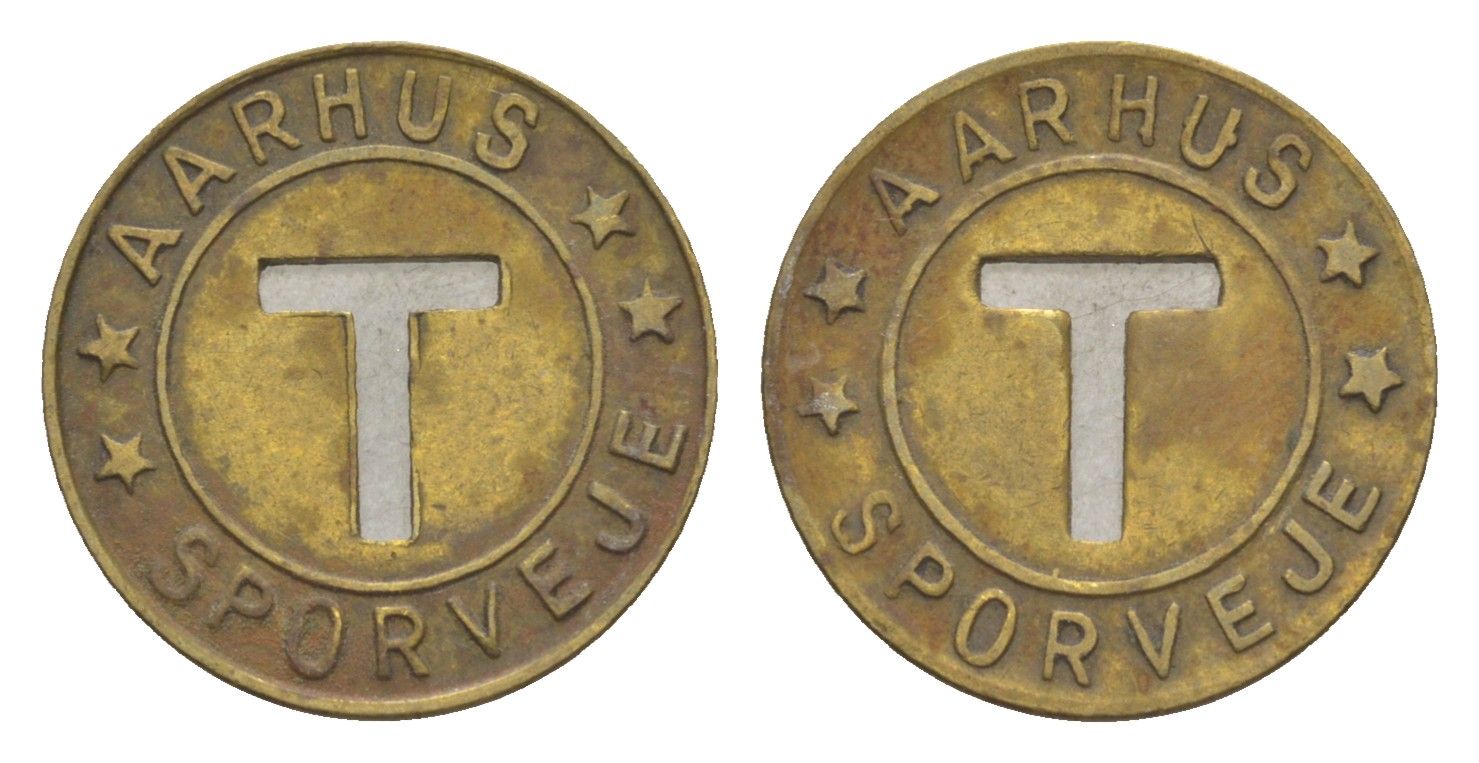 Дания транспортный жетон ND латунь 4639-943