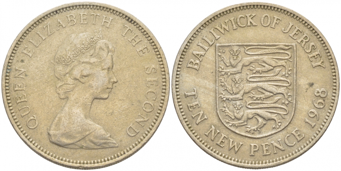 ДЖЕРСИ 2 ПЕНСА 1987 КРЕПОСТЬ KM 55 бронза UNC 4548-1021