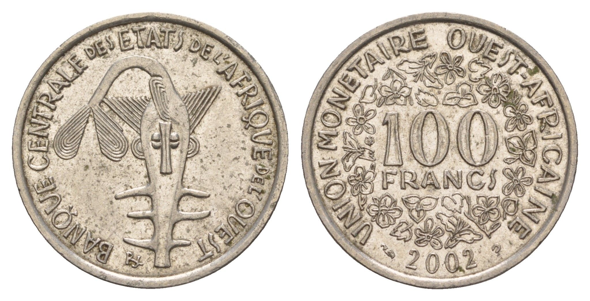Западная Африка (BCEAO) 100 франков 2002 KM 4 никель 4656-933