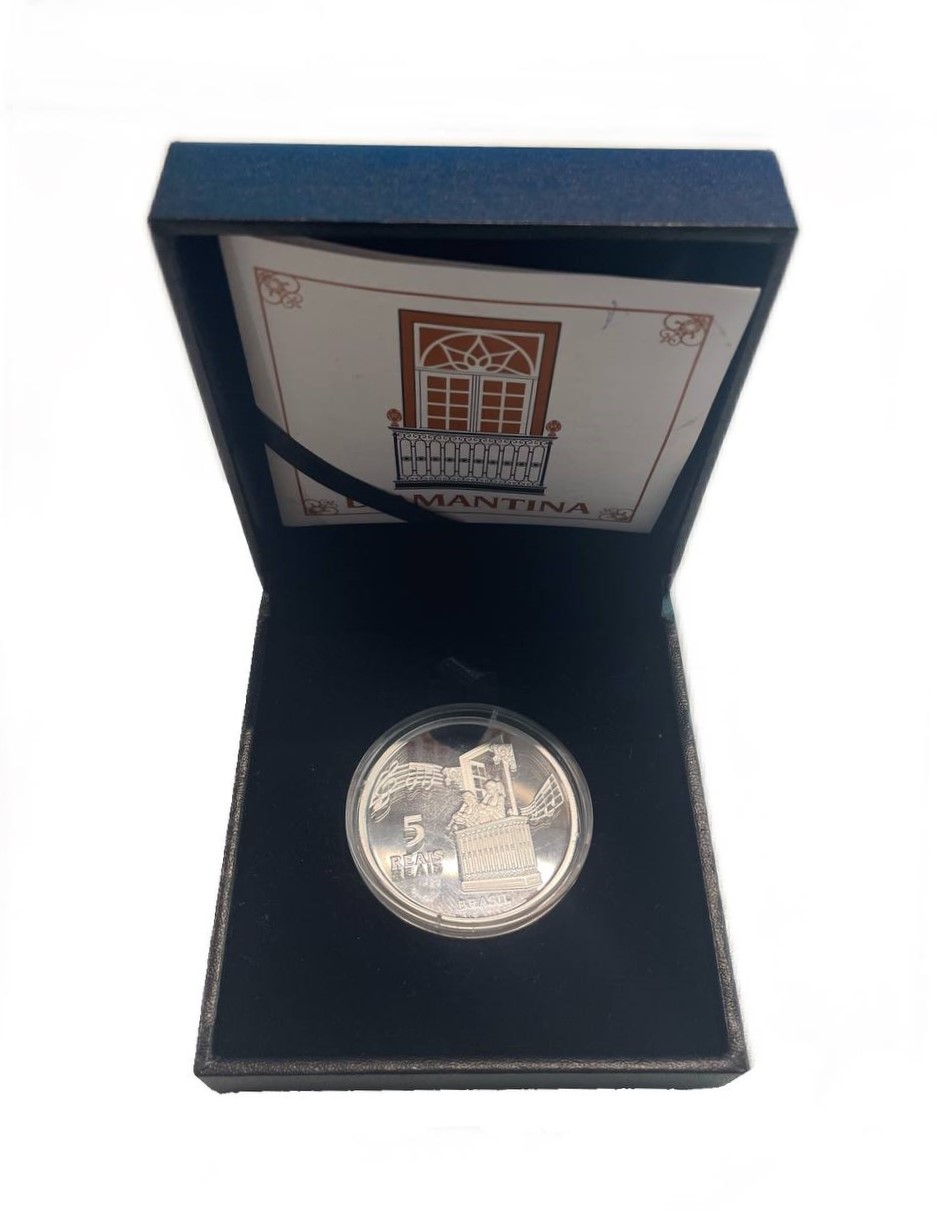 Бразилия 5 реалов 2013 ЮНЕСКО - Диамантина, тираж 10.000 экземпляров, в оригинальной коробке, с сертификатом KM 684 серебро  PROOF  3-6-1-04