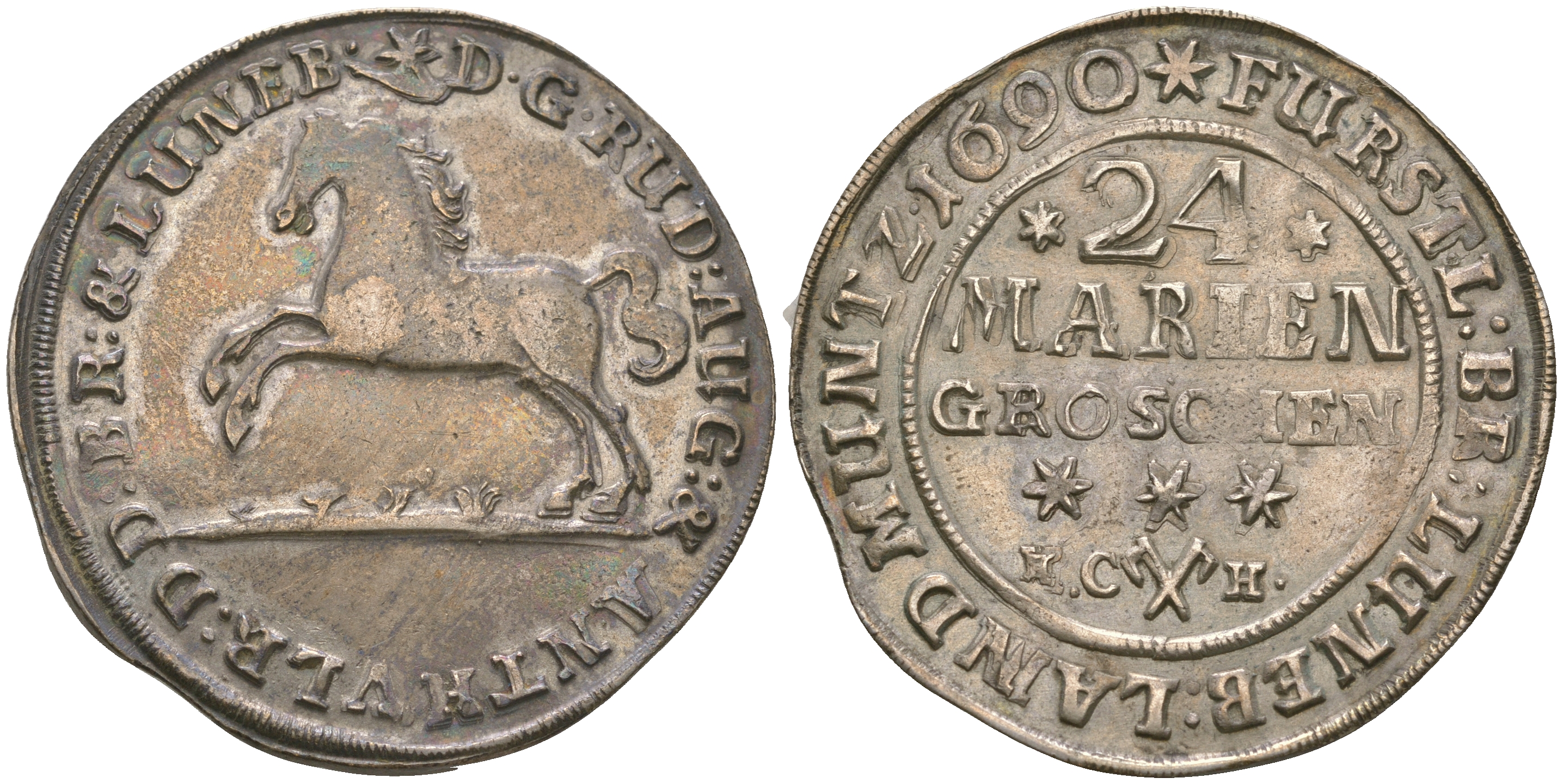 Брауншвейг-Вольфенбюттель 24 мариенгроша 1690 HCH KM 586 серебро 00-901-06