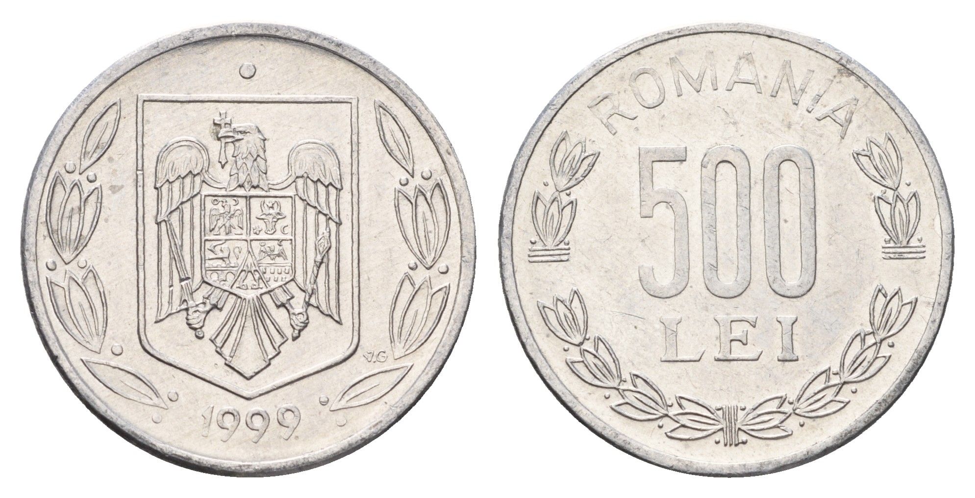 Румыния 500 лей (леев) 1999 KM 145 алюминий aUNC 4700-1244