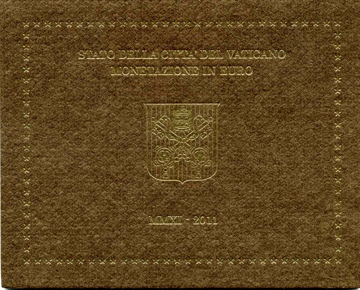 Ватикан евронабор из 8 монет 2010 Бенедикт XVI, в оригинальном буклете KM MS117 биметалл BUNC 7-1-1-18
