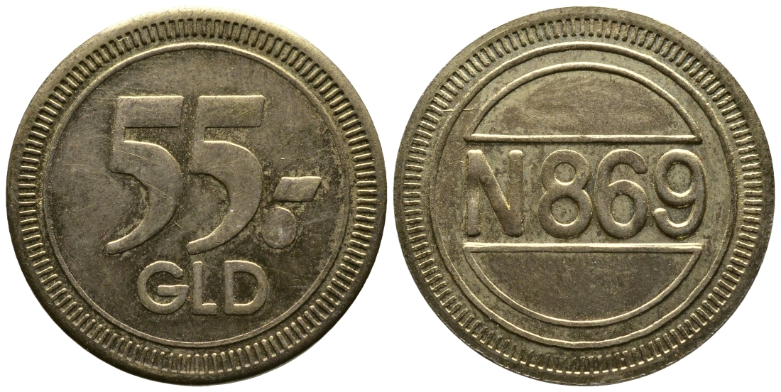 НИДЕРЛАНДЫ ЖЕТОН РЕКЛАМНЫЙ ND 55 - GLD, № 869 железо медь 93-1016