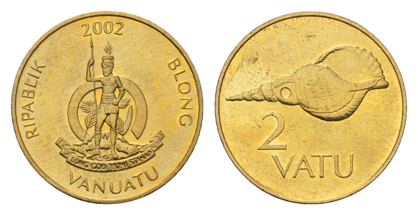 Вануату 2 вату 2002 KM 4 медь алюминий никель UNC 4598-367