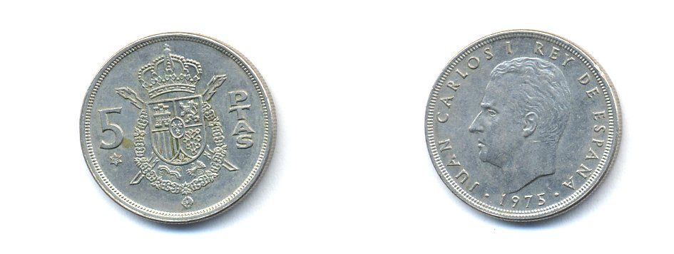 ИСПАНИЯ 5 ПЕСЕТ 1978 KM 807 медно-никель 54-1713