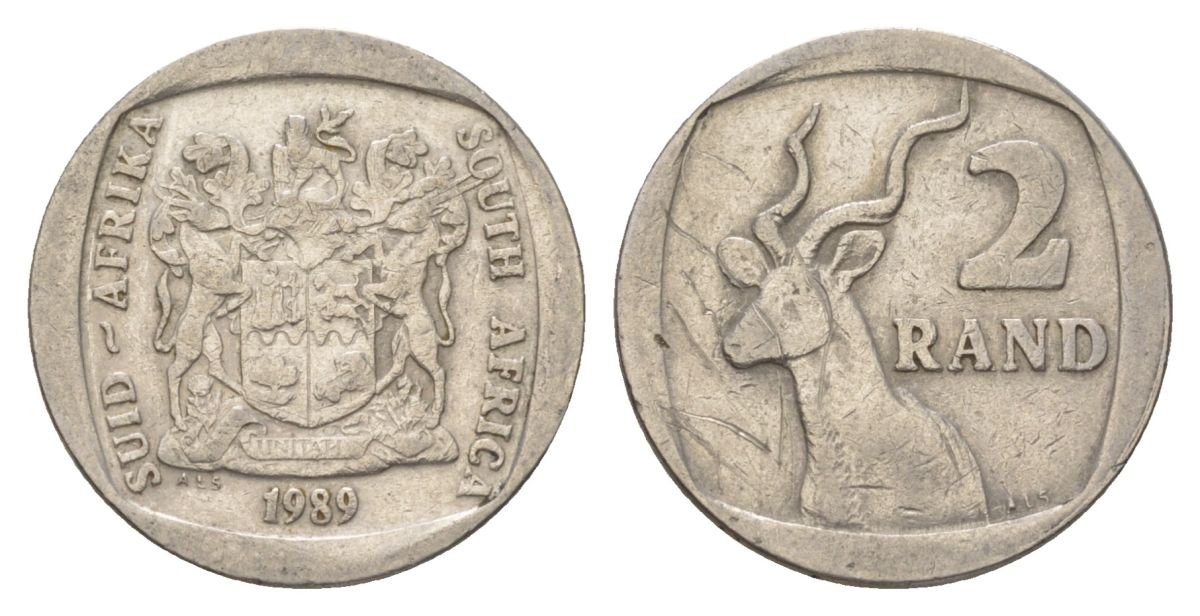 ЮАР 2 ранда 1989 KM 139 медь плакированная никелем 4626-935