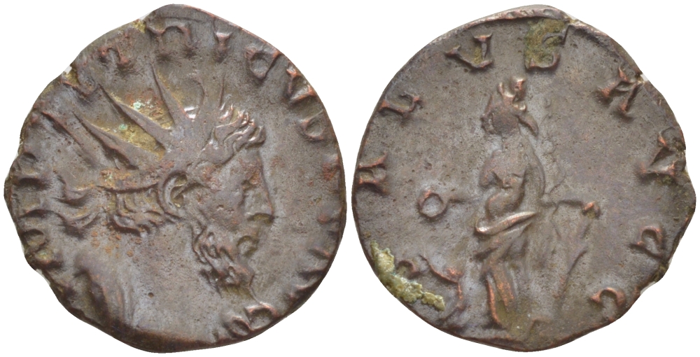 Римская Империя (императоры в Галлии) антониниан 271 - 274 Тетрик I. SALVS AVGG, Салюта, божество Здоровья, Колония Агриппины, Good Very fine RIC 126 биллон 1073-14-102