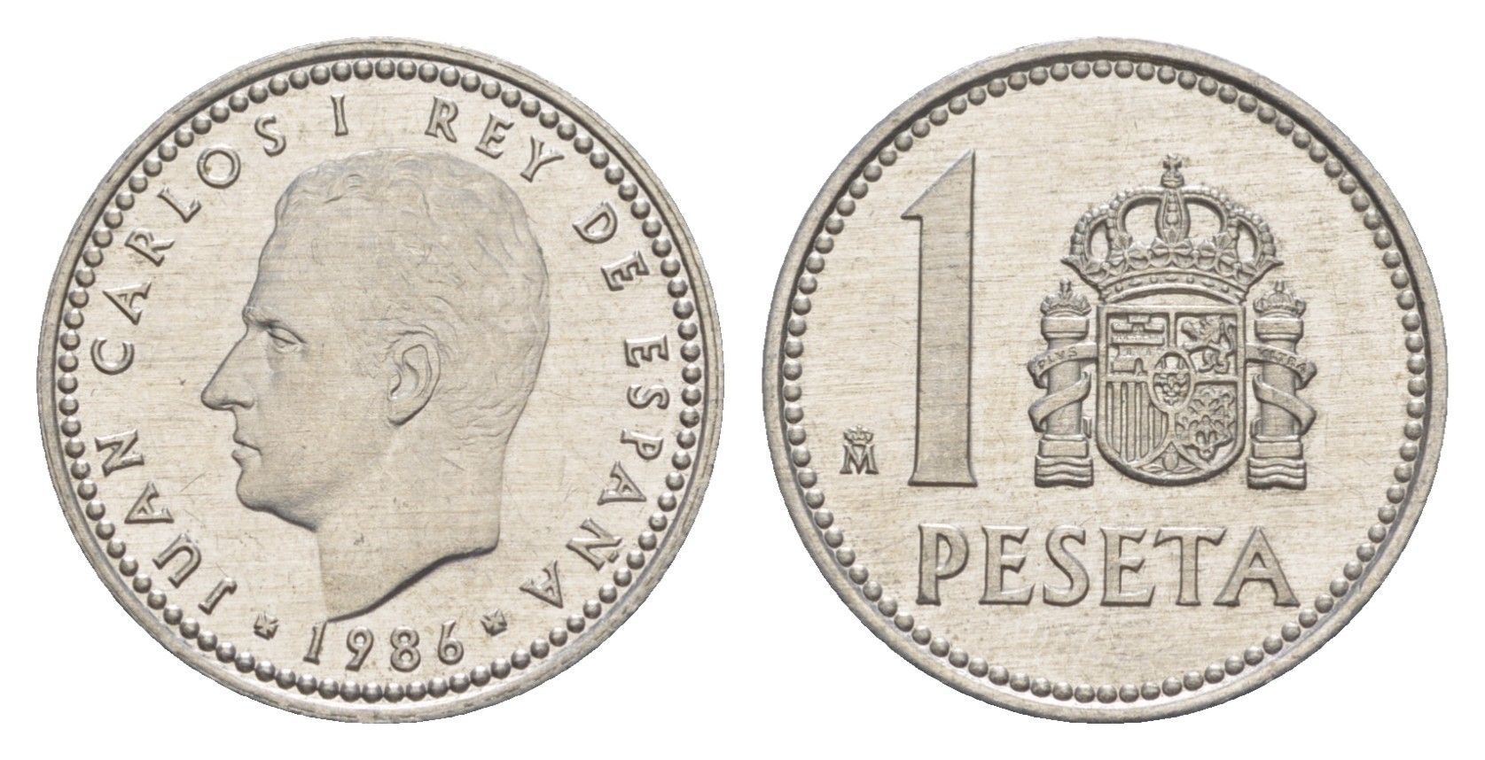 Испания 1 песета 1982 M, Хуан Карлос I (1975-2014) KM 821 алюминий UNC 4644-949