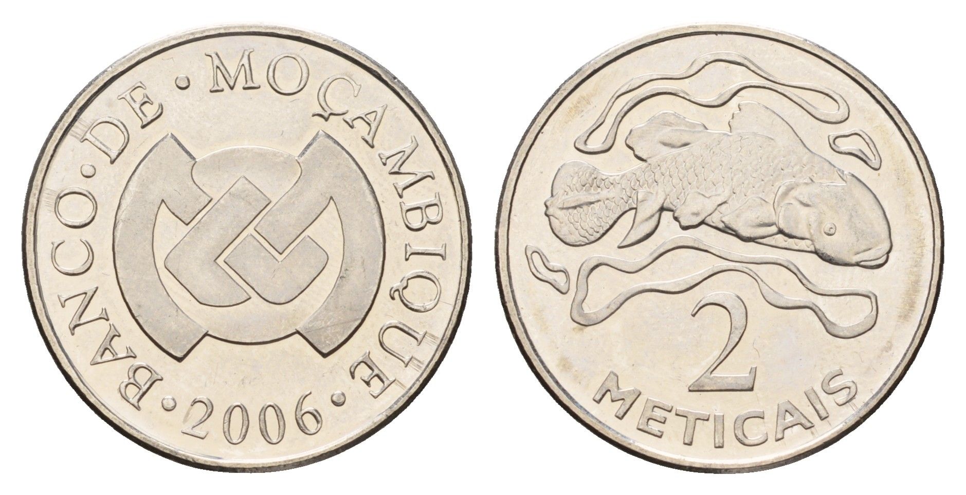 Мозамбик 2 метикала 2006 KM 138 сталь плакированная никелем UNC 216-316