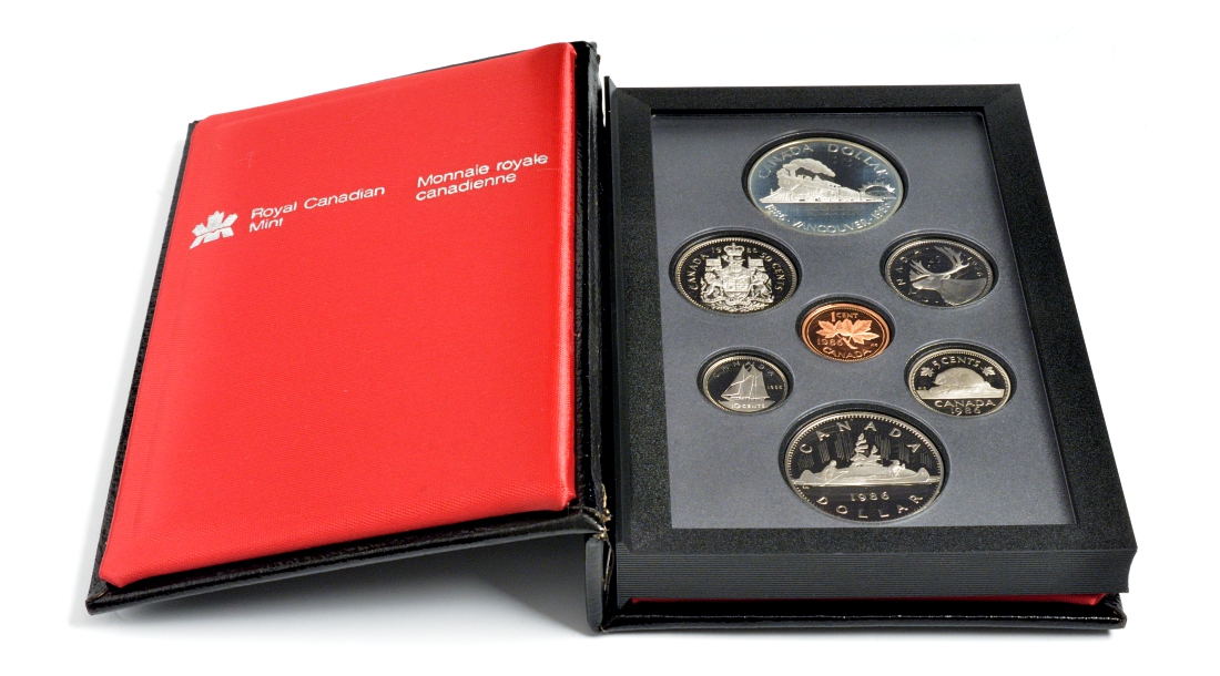 Канада набор из 7 монет 1986 в оригинальной коробке серебро PROOF 00-00