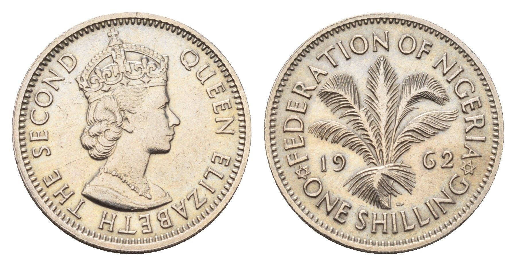 Нигерия 1 шиллинг 1962 KM 5 медно-никель 98-1136