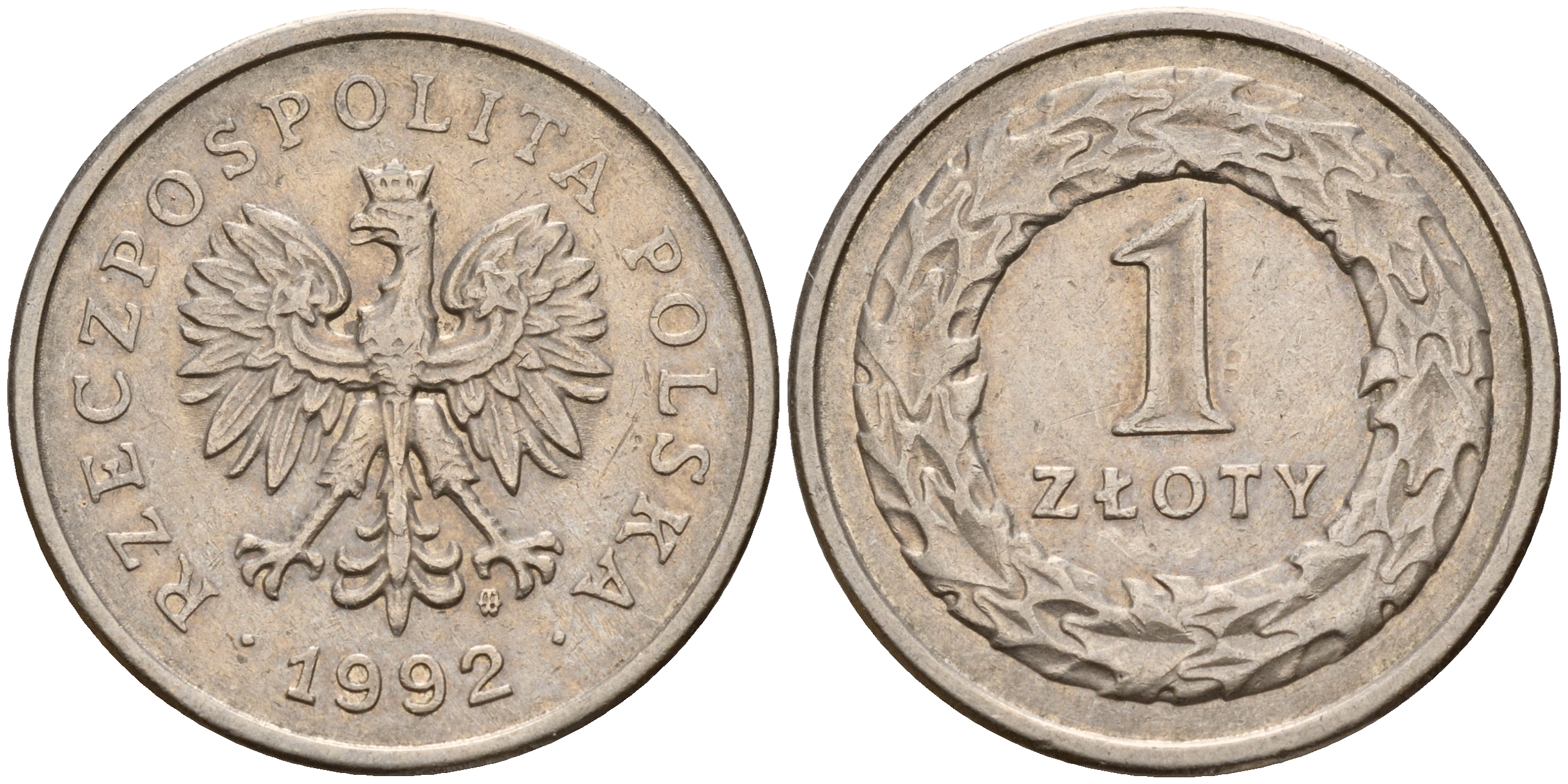 Польша 1 злотый 1992 MW KM 282 медно-никель    4161-1042