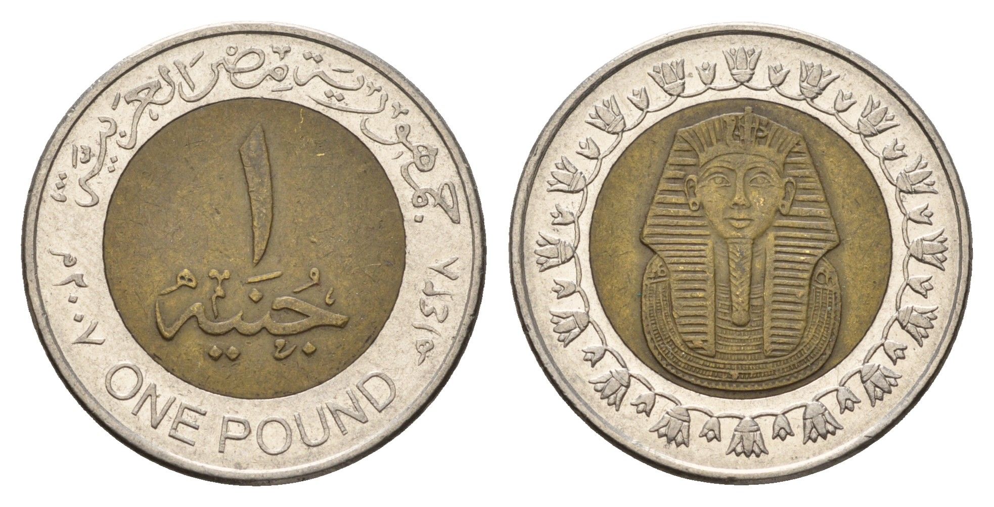 Египет 1 фунт 2007 сфинкс KM 940a биметалл 4673-817