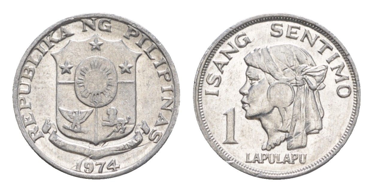 Филиппины 1 сентимо 1974 KM 196 алюминий UNC 4649-633