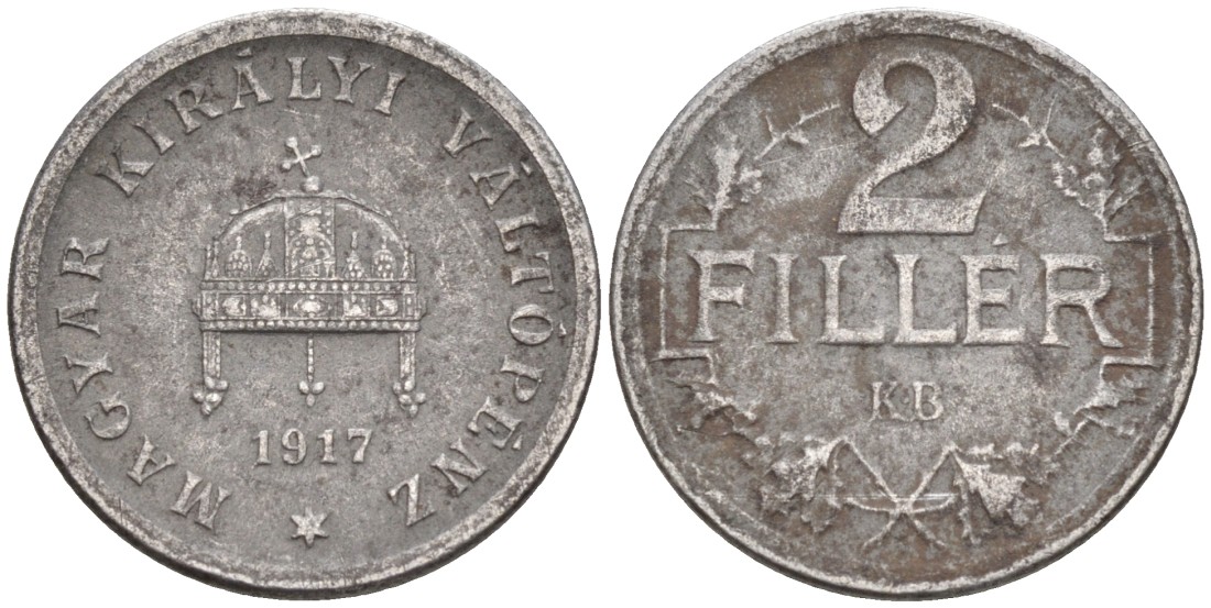 Венгрия 2 филлера 1901 КВ, Франц Иосиф I (1848-1916) KM 481 бронза 54-1018