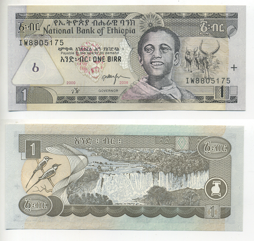 Эфиопия 1 быр 2000/2008 Pick 46e бумага UNC (пресс) 7548-65-4