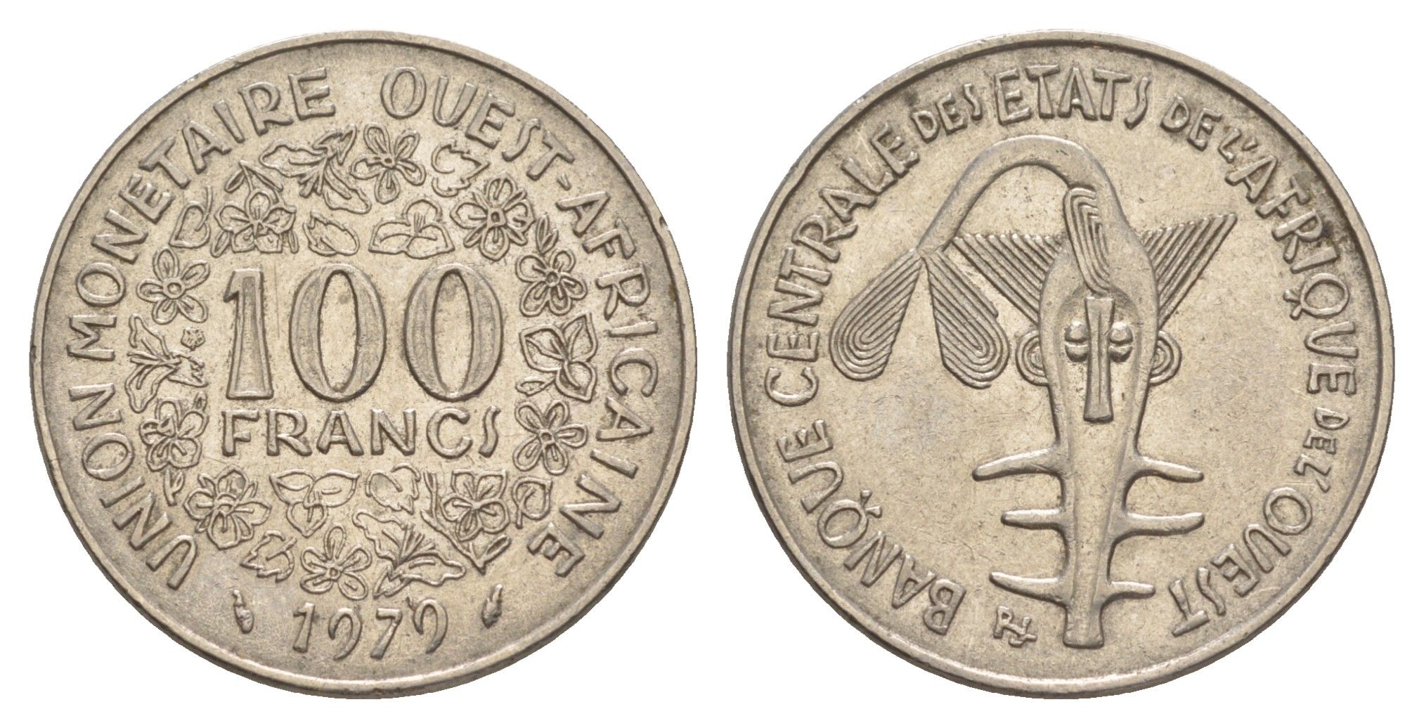 Западная Африка (BCEAO) 100 франков 1979 Центральный банк государств Западной Африки KM 4 никель 4642-331