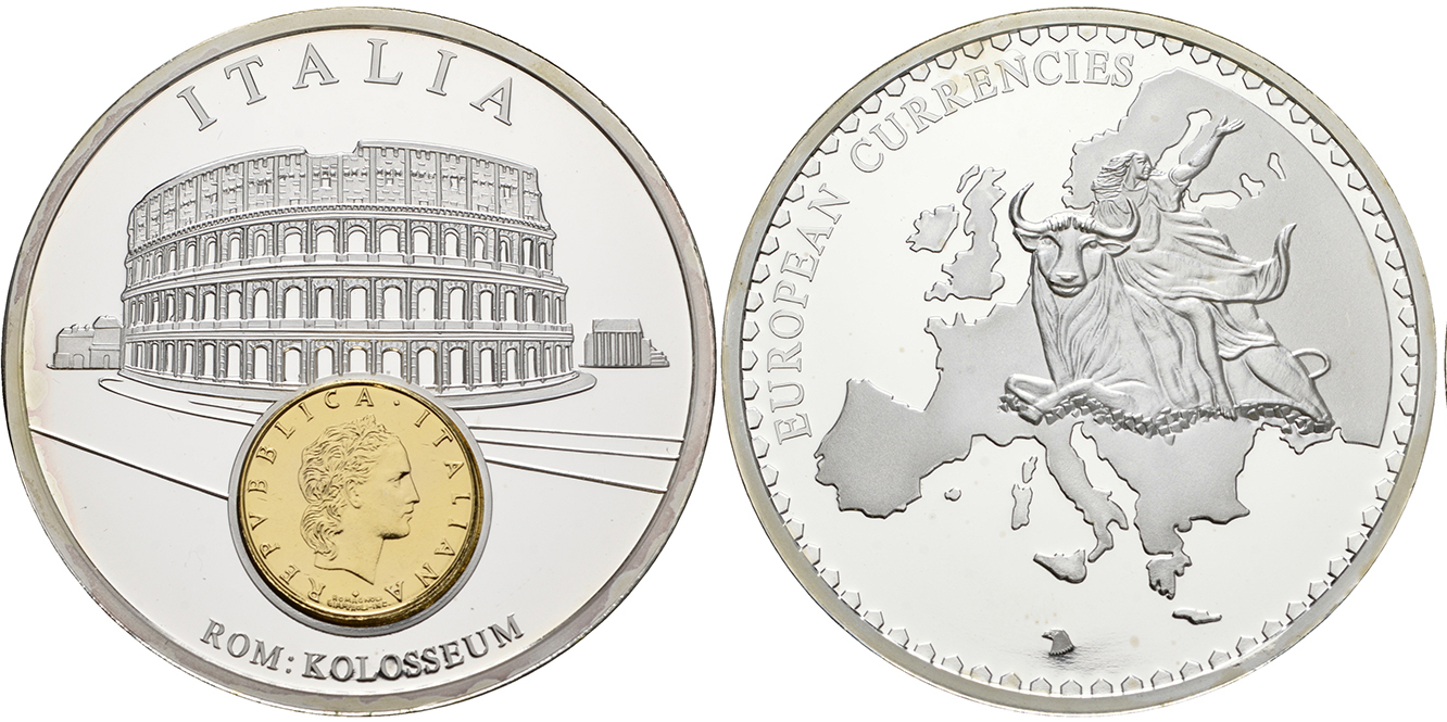 Нидерланды медаль 2002 серия первые монеты еврозоны, 54 гр., 50 мм.,с сертификатом, Финляндия, 2 евроцента  серебрение  PROOF  06-027-21