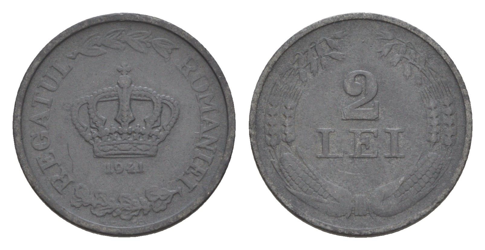 Румыния 2 лея 1941 KM 58 цинк 4632-1038