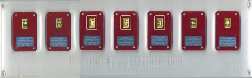 Малави набор из 7 монет по 200 квача 2011 серия инвестиционные монеты мира вес каждой монеты 1 гр., размер 8,5Х15 мм., тираж набора 7500 экз., №1409, монеты в рамке, сертификат и красивая подарочная коробка  золото  PROOF  15-2-15