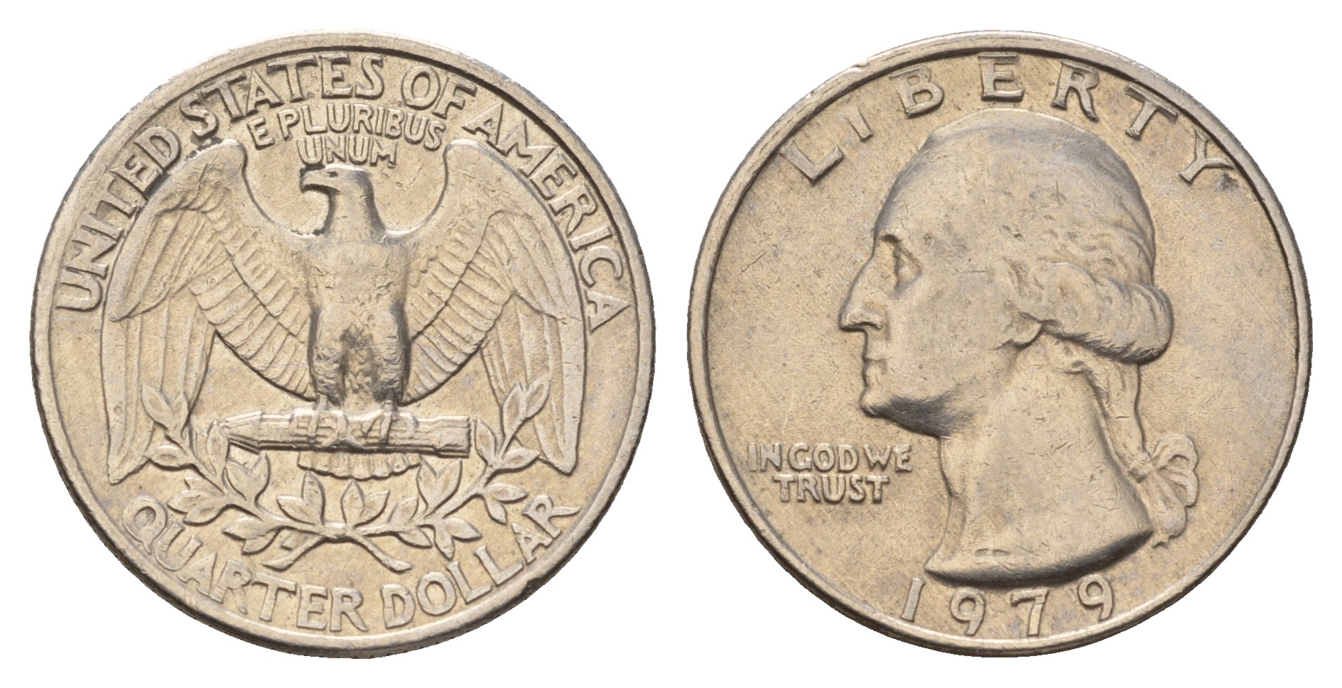 США 25 центов (квотер) 1979 Вашингтон KM А164а медь плакированная медно-никелем 4681-442