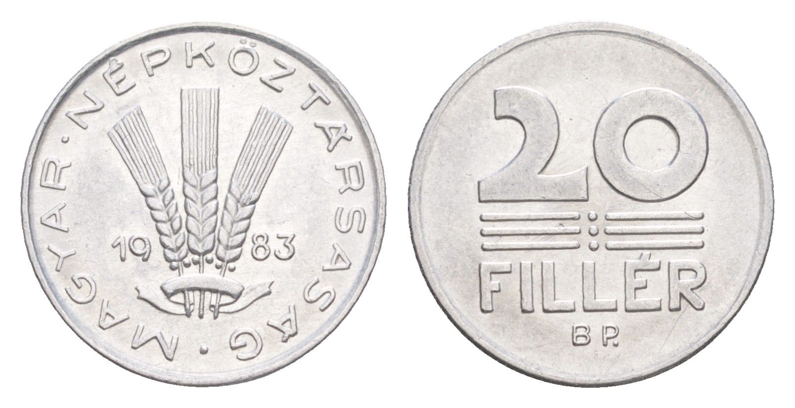 Венгрия 20 филлеров 1983 BP KM 573 алюминий UNC 4647-716