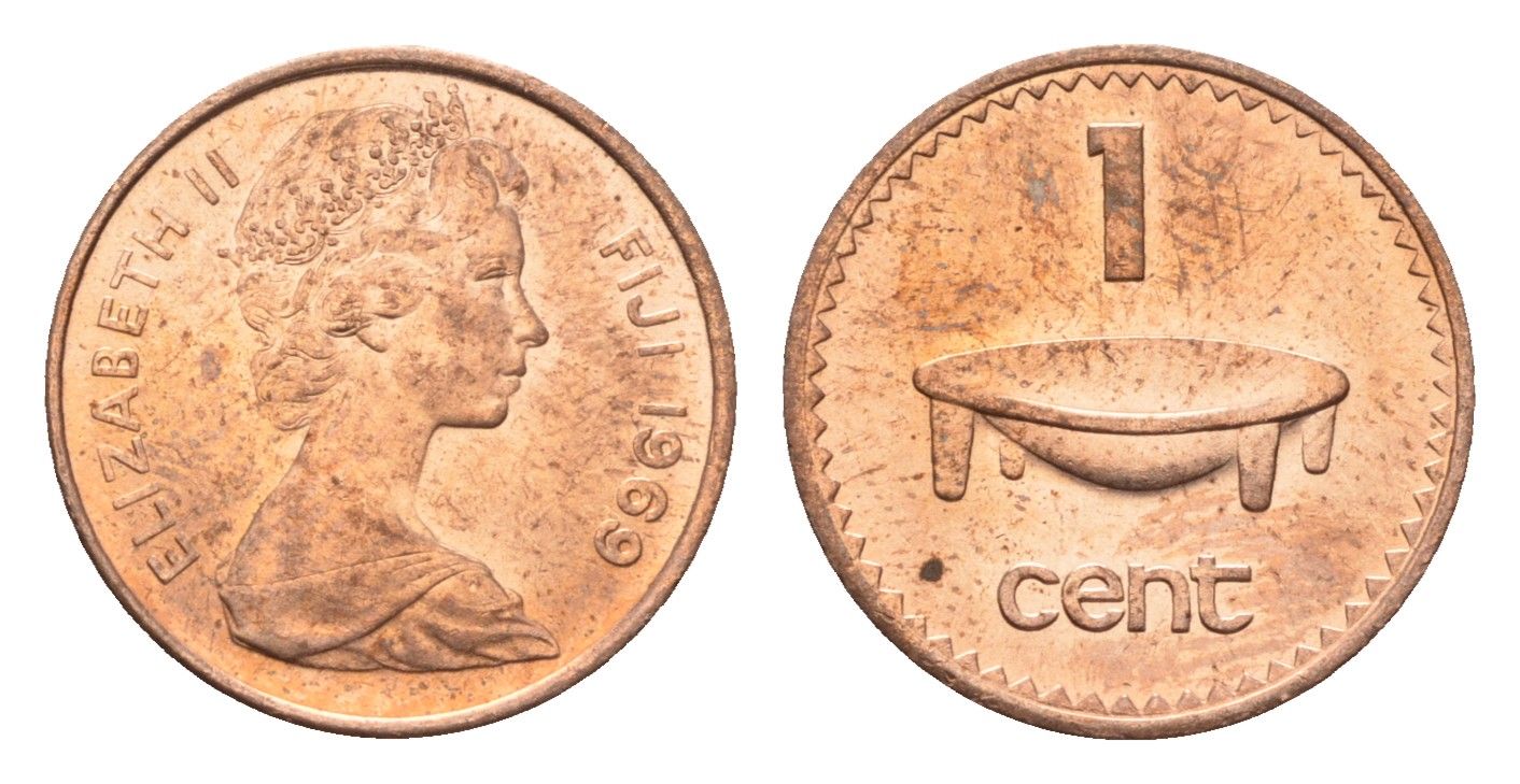 Фиджи 1 цент 1969 KM 27 бронза UNC 4697-646
