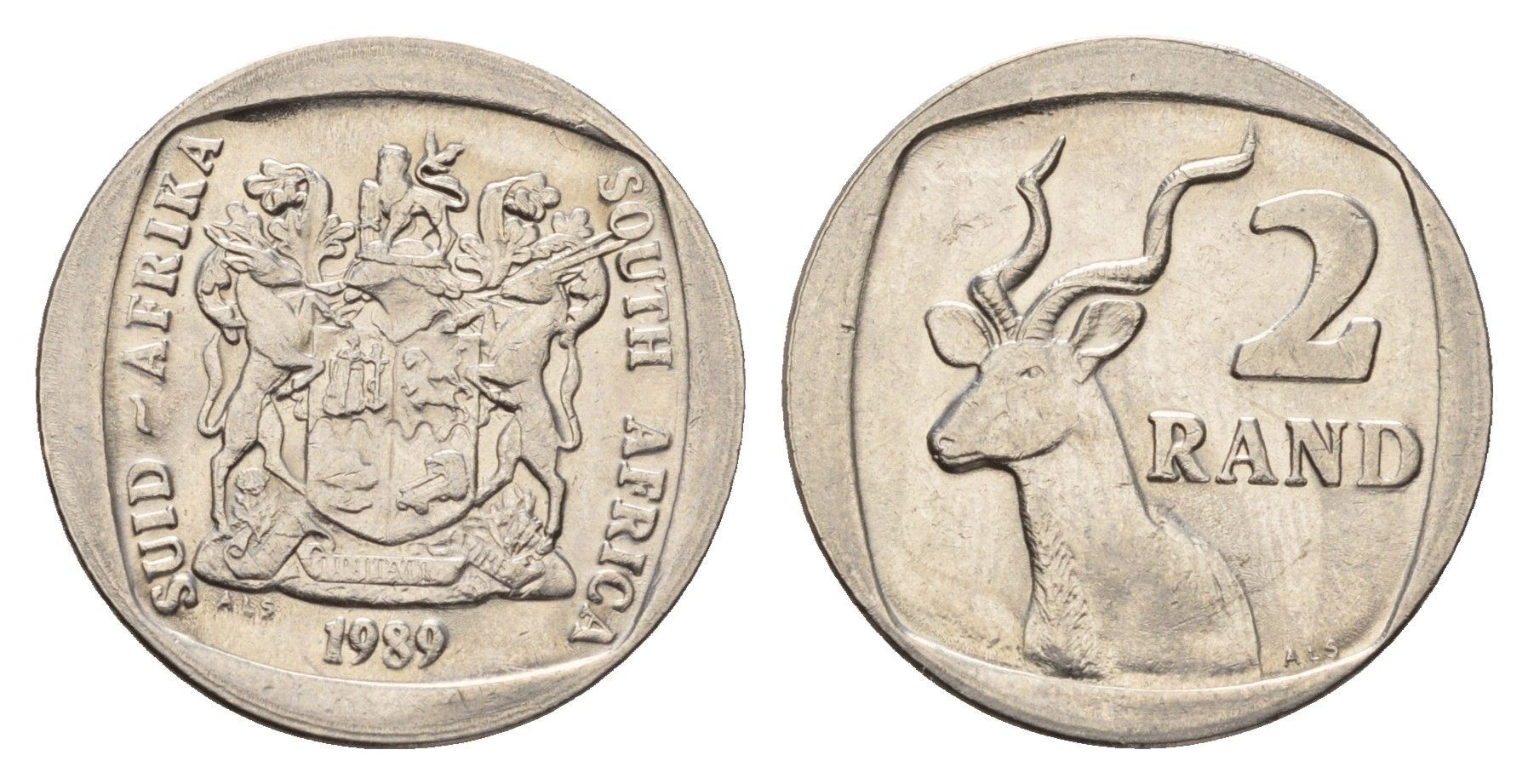 ЮАР 2 ранда 1989 KM 139 медь плакированная никелем UNC 4114-656