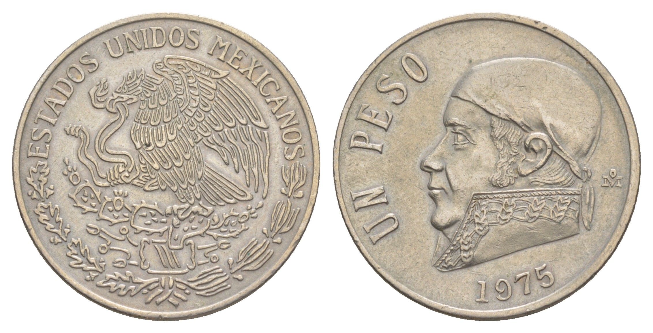 Мексика 1 песо 1975 Mo, Хосе Мария Морелос KM 460 медно-никель 4646-654