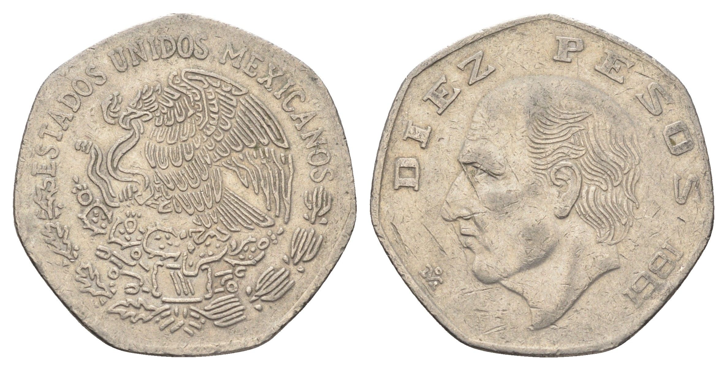 Мексика 10 песо 1981 Мигель Идальго-и-Костилья KM 477.2 медно-никель 4661-1144