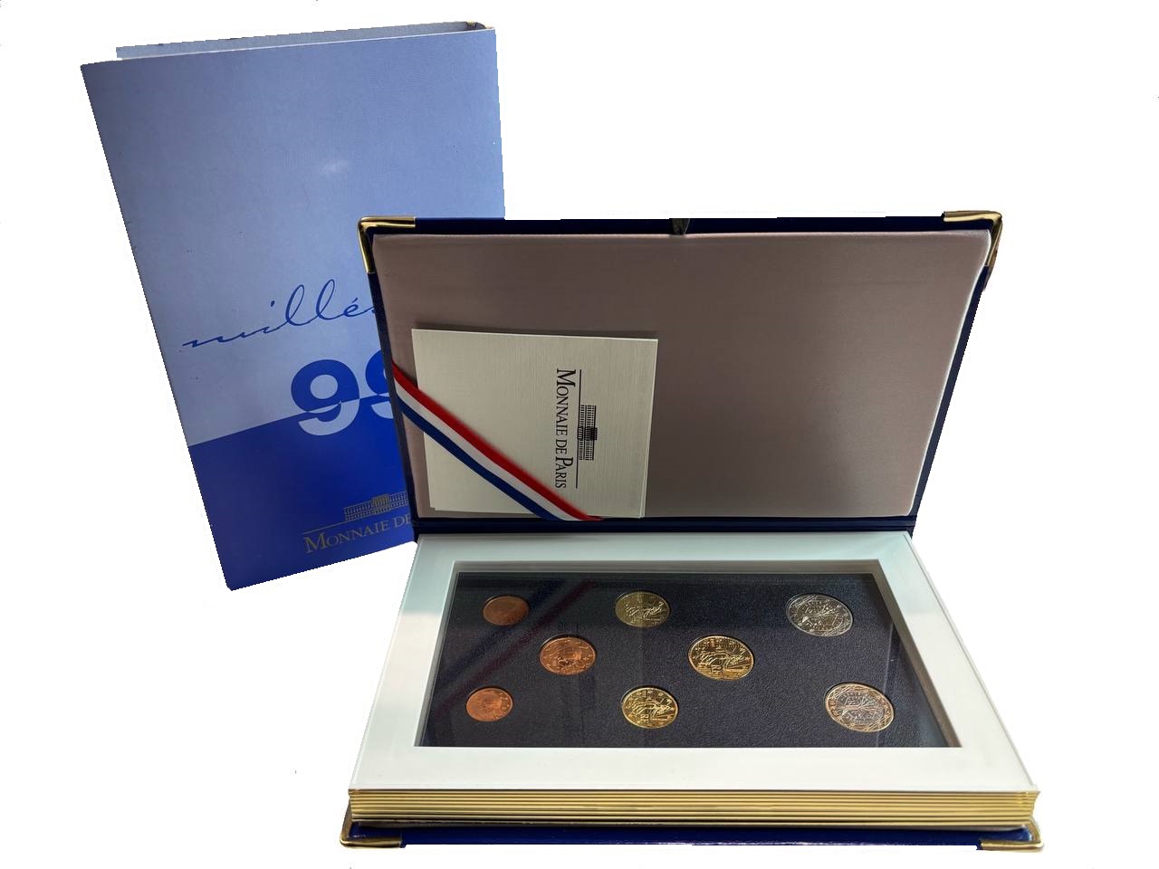 Франция евронабор из 8 монет 1999 в оригинальной упаковке монетного двора, тираж 15000 экземпляров    PROOF  14-01-06-07