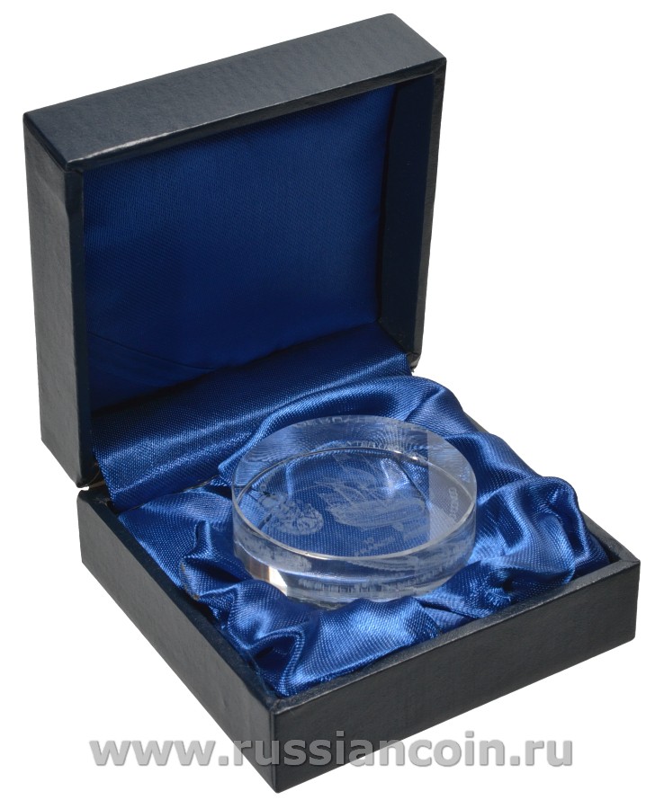 Конго 10 франков 2007 парусник, адмирал Рейтер, в коробке KM NEW акрил 2-4-2-17