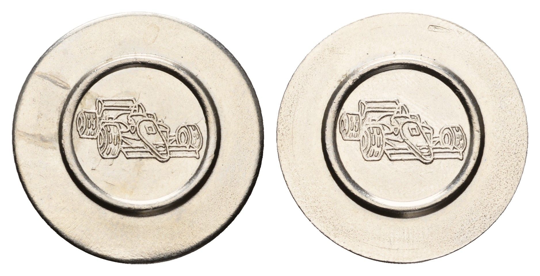 Италия жетон для аренды машине на картинге диаметр 24 мм, вес 5 гр нержавеющая сталь 4670-827