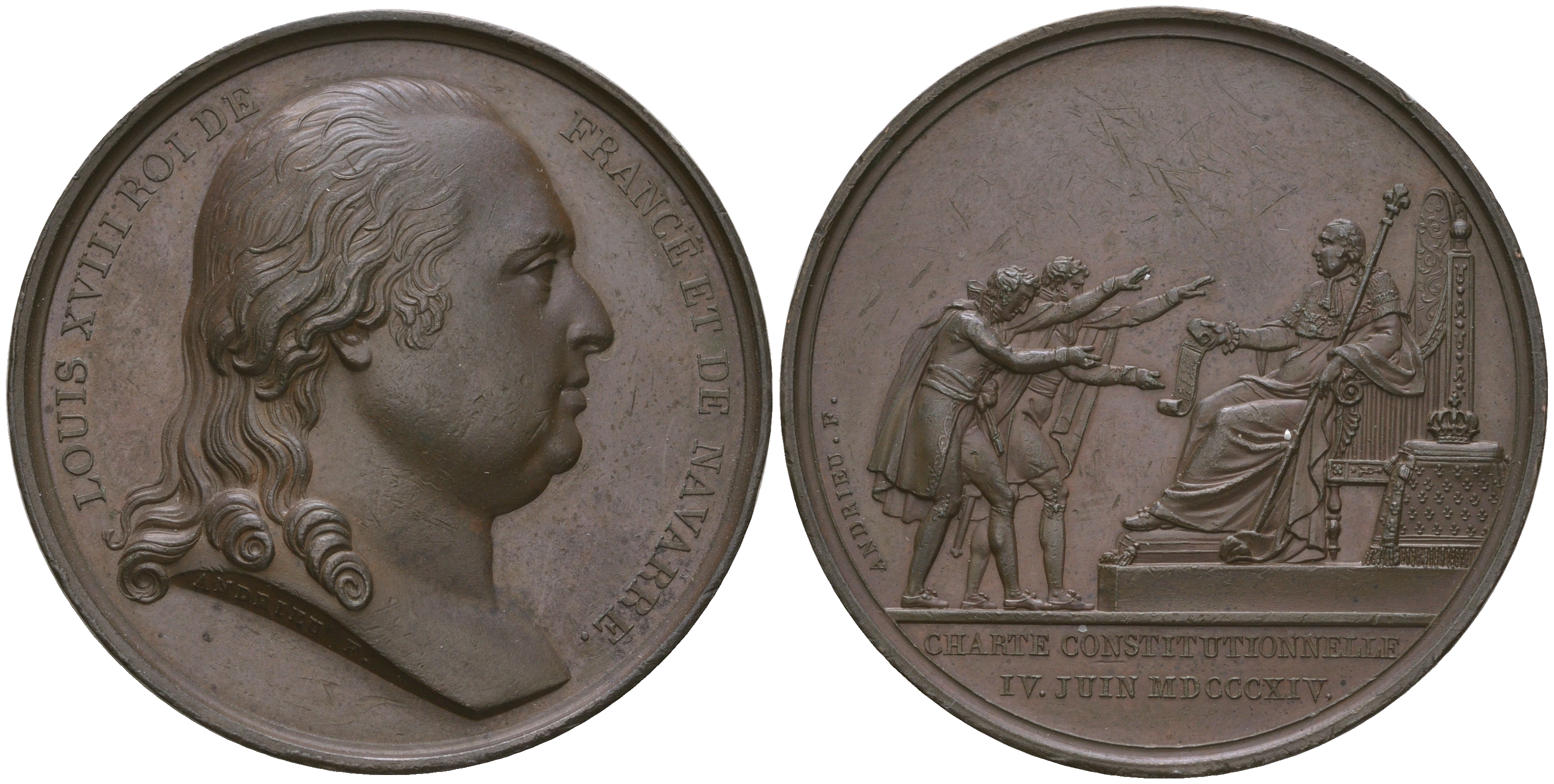 Набор бронзовых французских медалей и медальонов 1810 года. Оригинальный комплект. 0-0-00