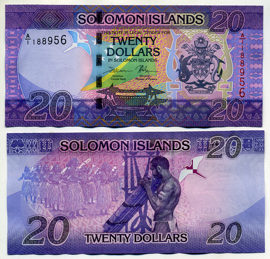 Соломоновы острова 20 долларов ND (2017) Pick 34 бумага UNC (пресс) 449-54-1