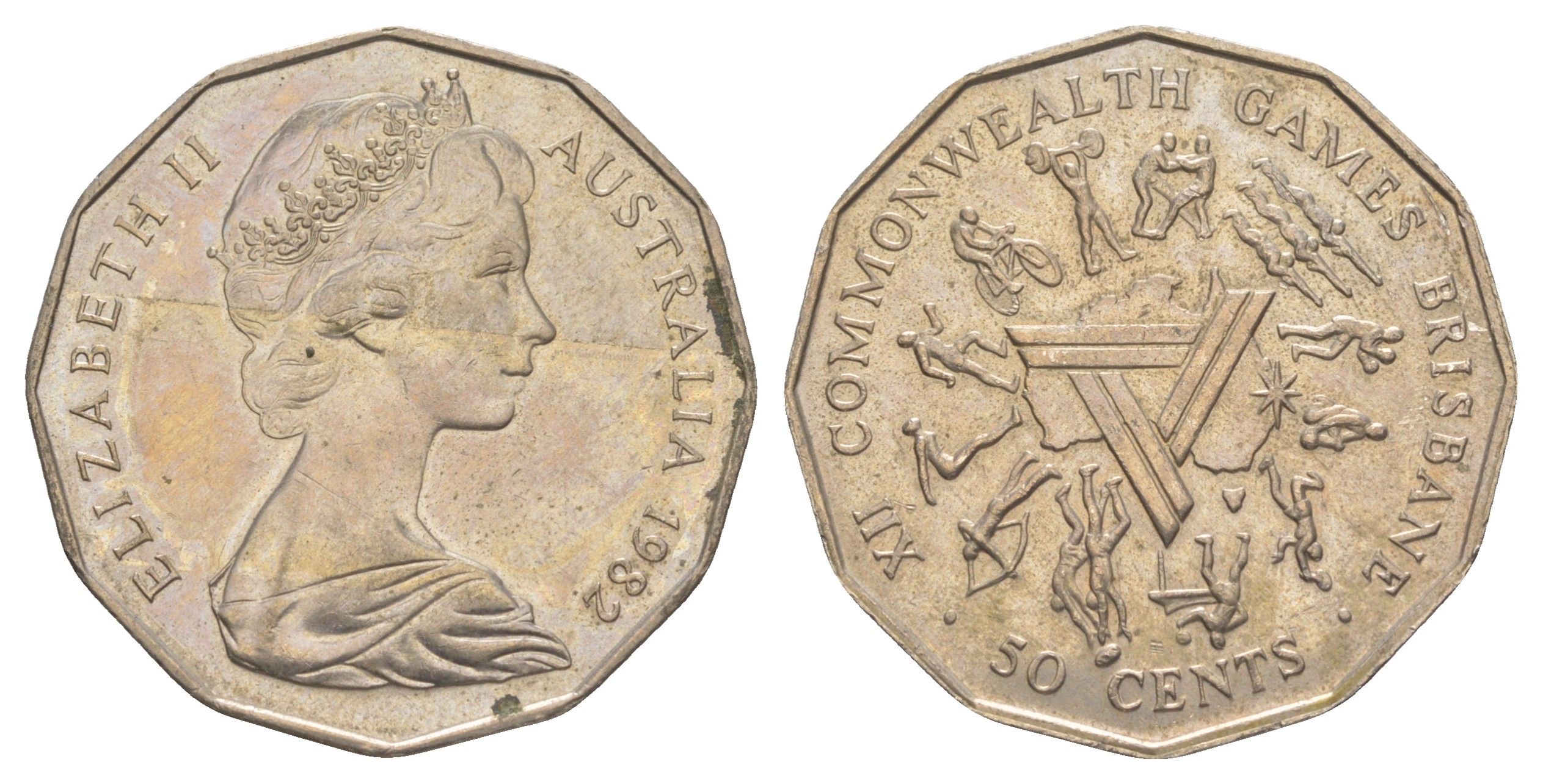 Австралия 50 центов 1982 XII Игры Содружества KM 74 медно-никель 69-422