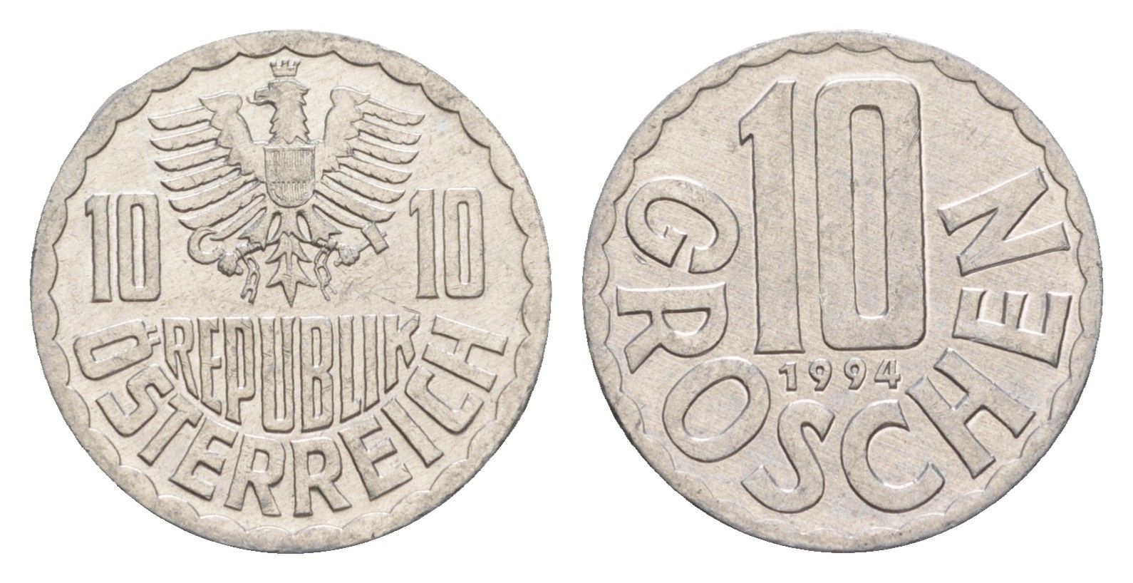 Австрия 10 грошей 1994 KM 2878 алюминий 4147-739