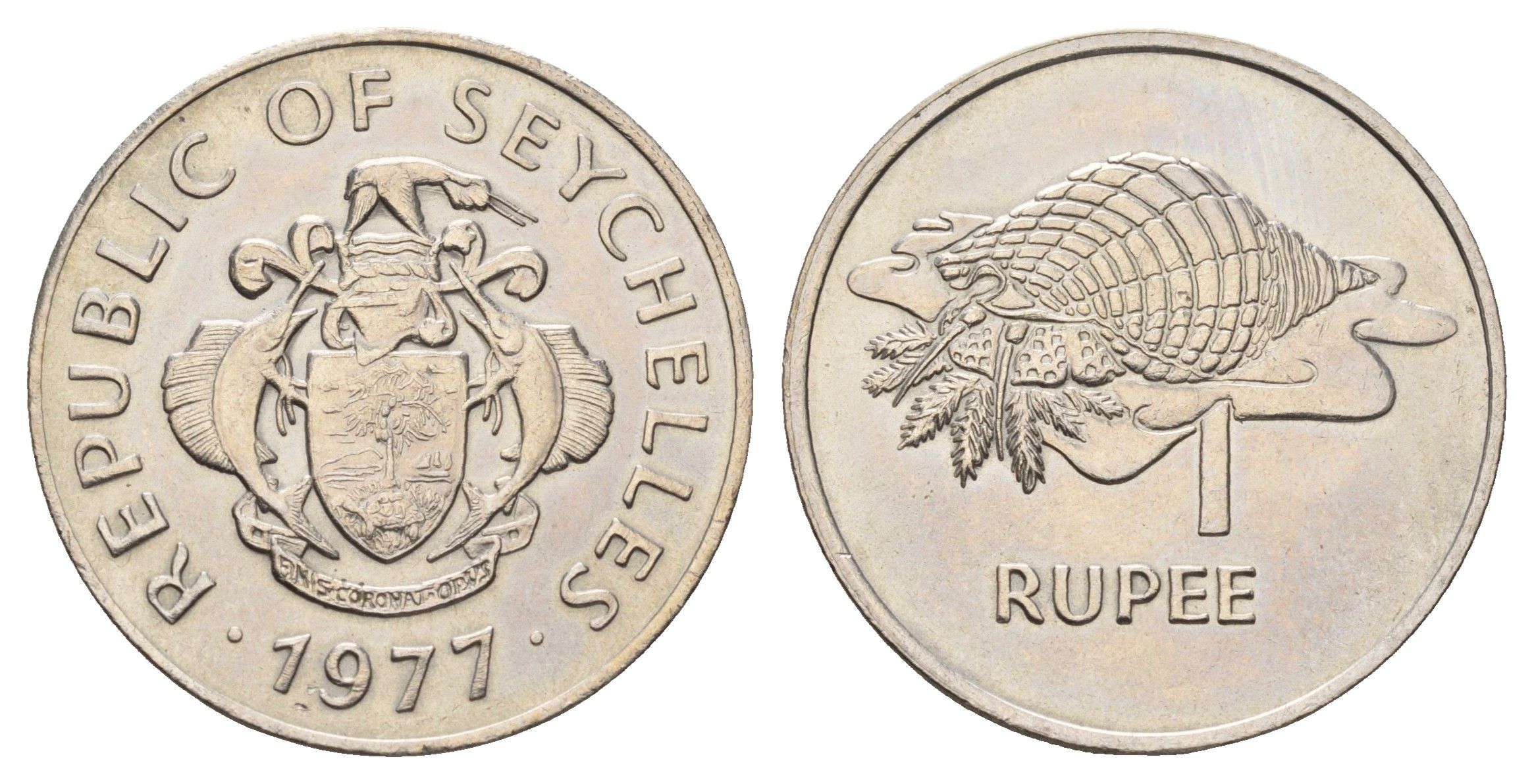 Сейшельские острова (Сейшелы) 1 рупия 1977 год-тип KM 35 медно-никель UNC 4672-122