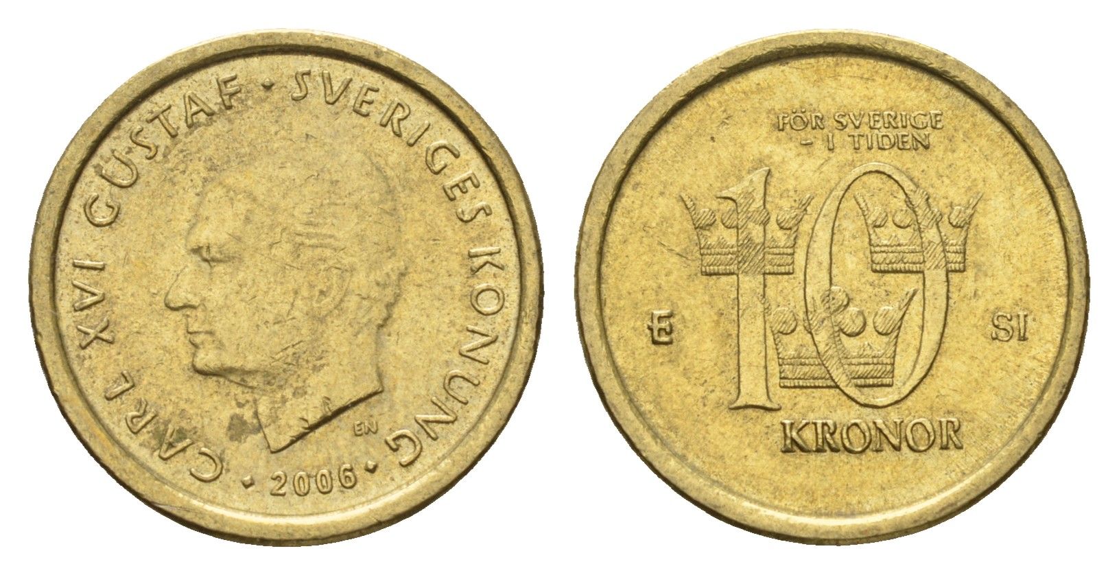 Швеция 10 крон 2006 Карл XVI Густав (1973-) KM 895 нордик 4642-837