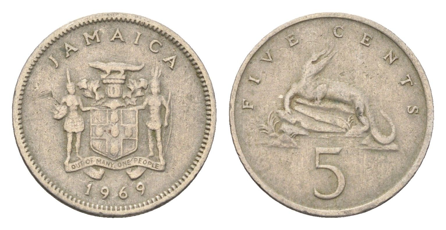 Ямайка 5 центов 1969 KM 46 медно-никель 4664-741