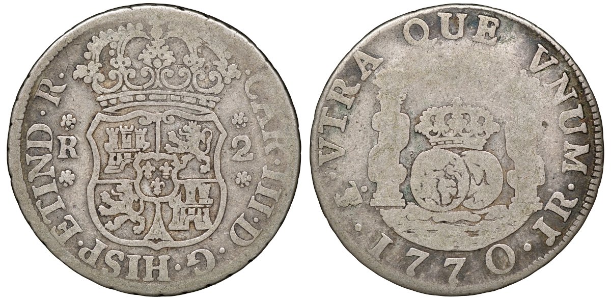 Боливия 2 реала 1770 KM 485 серебро 4044-1325