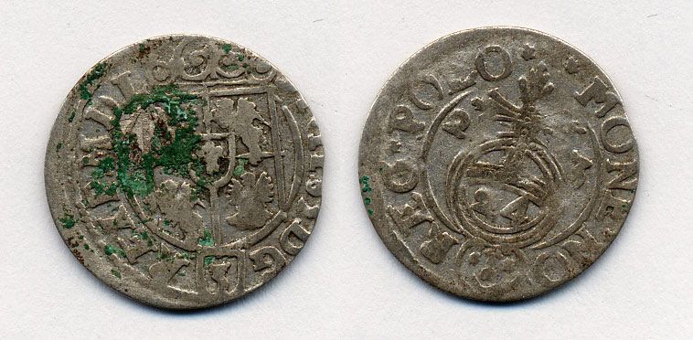 ПОЛЬША 3 ГРОША 1623 СЕРЕБРО 41-814