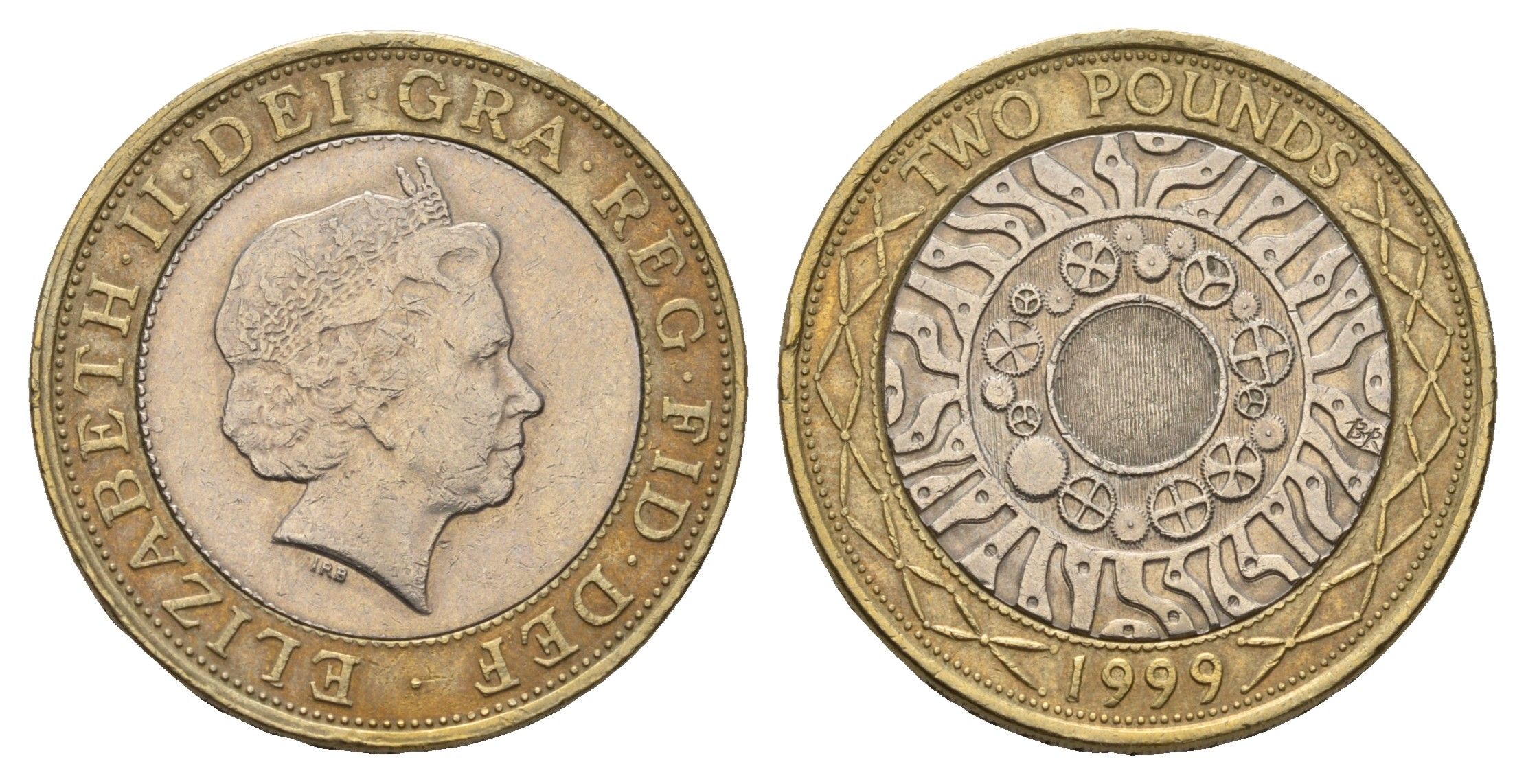 Великобритания 2 фунта 1999 Елизавета II (1952-2022) KM 994 биметалл 4557-1032