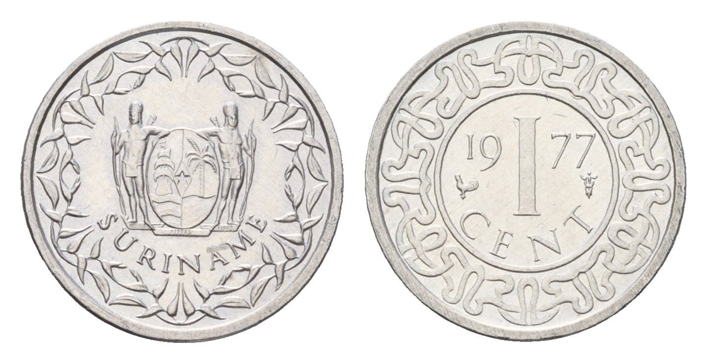 Суринам 1 цент 1977 KM 11a алюминий UNC 4679-558