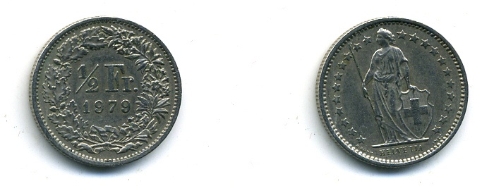 ШВЕЙЦАРИЯ 1/2 ФРАНКА 1979 57-154