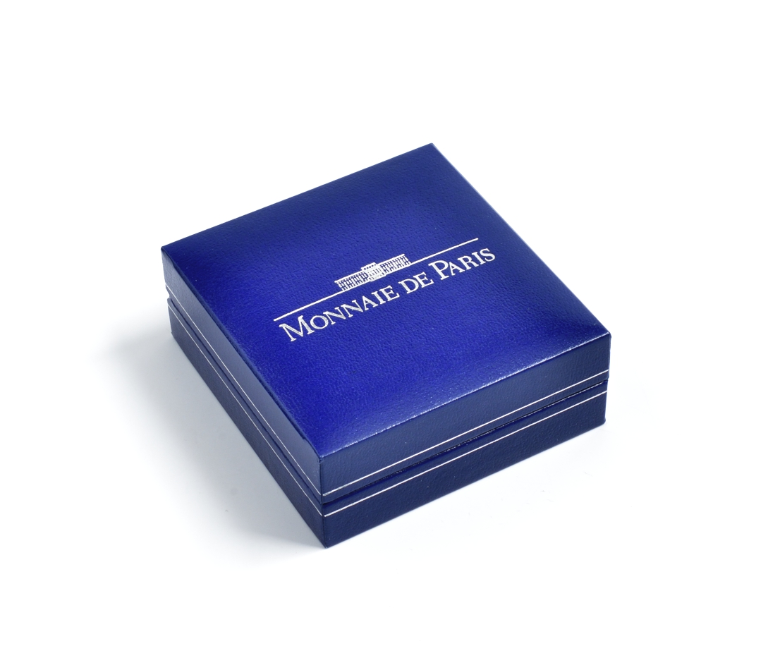 Франция 1 евро = 6,55957 франков 2000 современная архитектура XX-XXI веков в коробке с сертификатом KM 1228 серебро PROOF 4-3-3-16